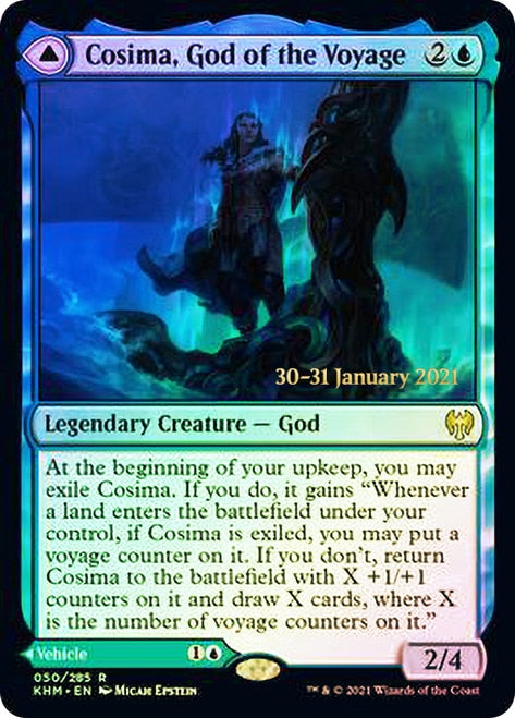 Cosima, God of the Voyage // The Omenkeel  [Kaldheim Prerelease Promos] | North Game Den