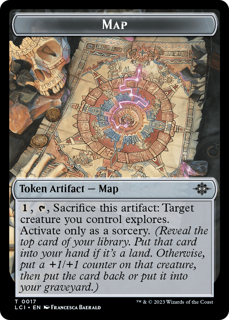 Map // Dinosaur (0009) Double-Sided Token [The Lost Caverns of Ixalan Tokens] | North Game Den