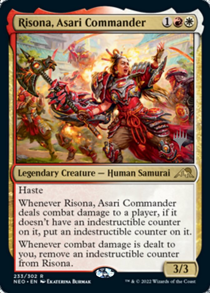 Risona, Asari Commander (Promo Pack) [Kamigawa: Neon Dynasty Promos] | North Game Den