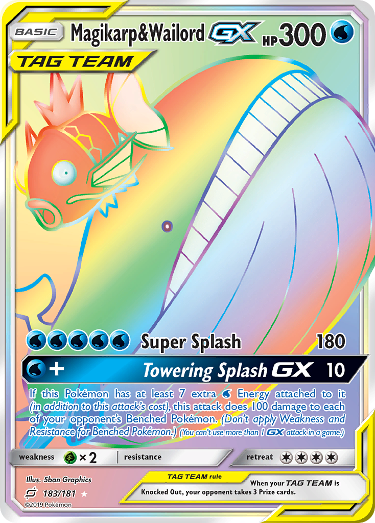 Magikarp & Wailord GX (183/181) [Sun & Moon: Team Up] | North Game Den