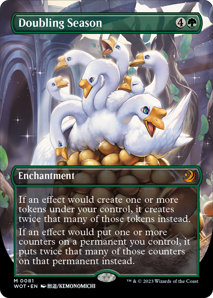 Doubling Season (Anime Borderless) [Wilds of Eldraine: Enchanting Tales] | North Game Den