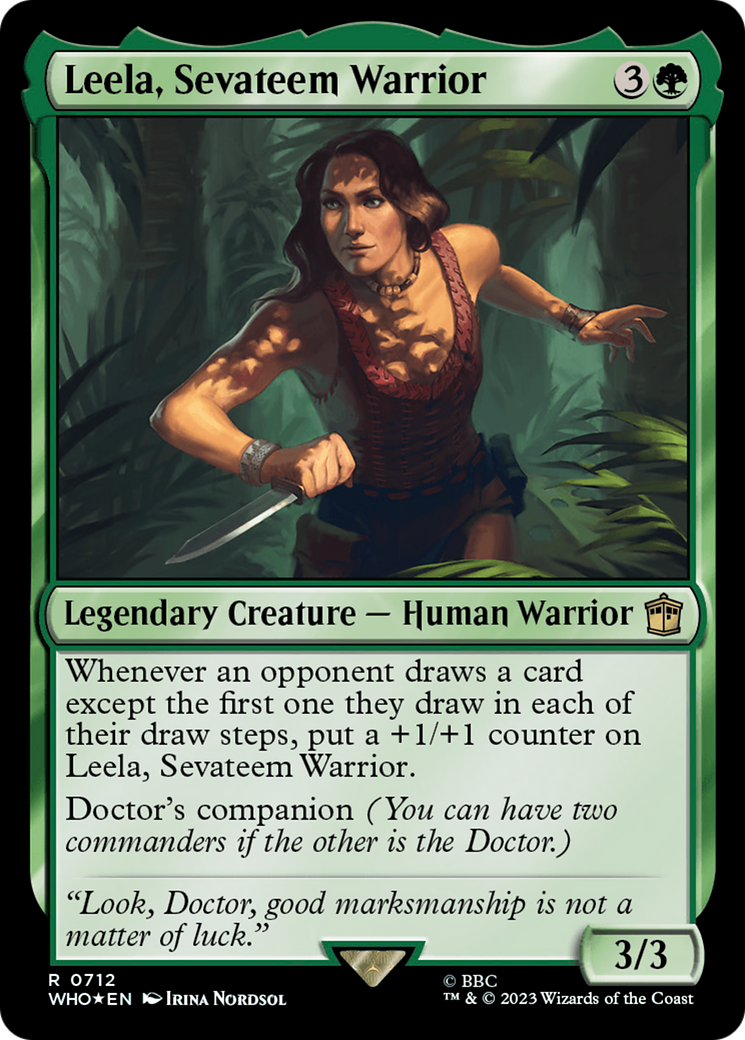 Leela, Sevateem Warrior (Surge Foil) [Doctor Who] | North Game Den