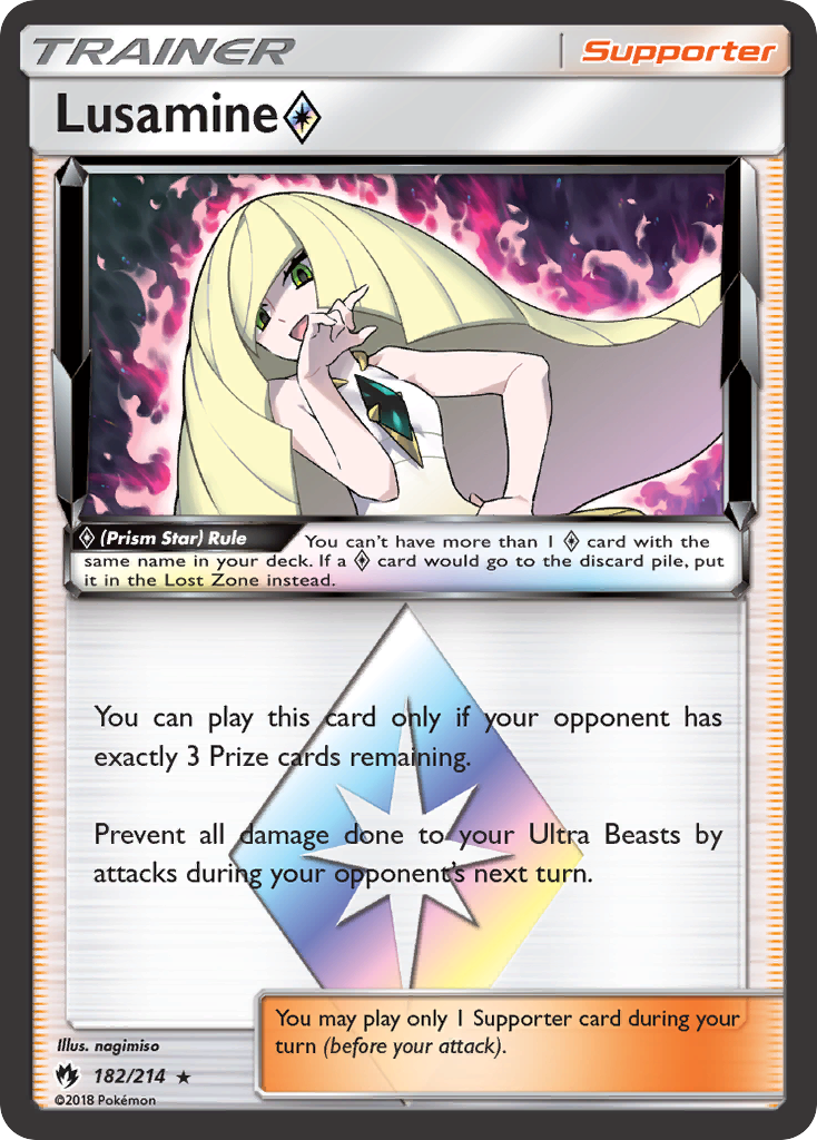 Lusamine (182/214) (Prism Star) [Sun & Moon: Lost Thunder] | North Game Den