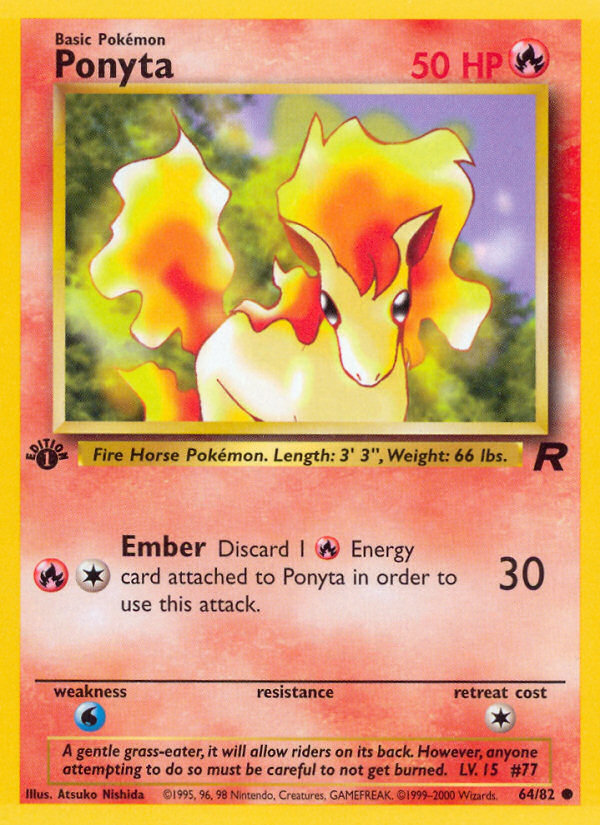 Ponyta (64/82) [Team Rocket 1st Edition] | North Game Den
