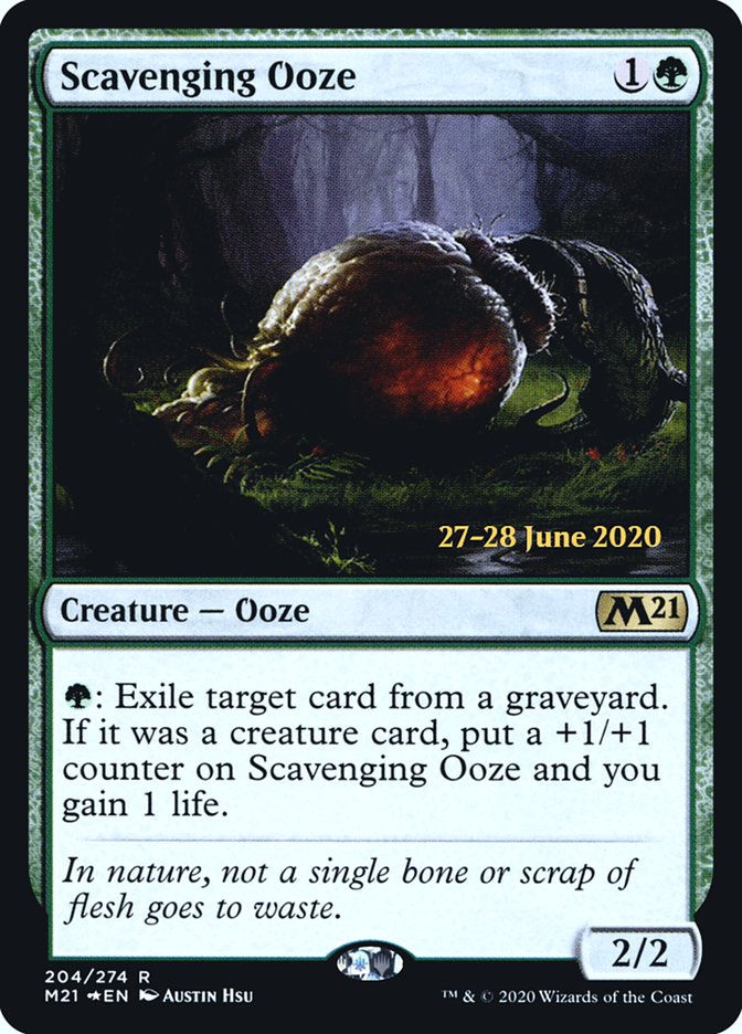 Scavenging Ooze  [Core Set 2021 Prerelease Promos] | North Game Den