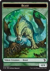 Beast (013) // Plant Double-sided Token [Commander 2018 Tokens] | North Game Den