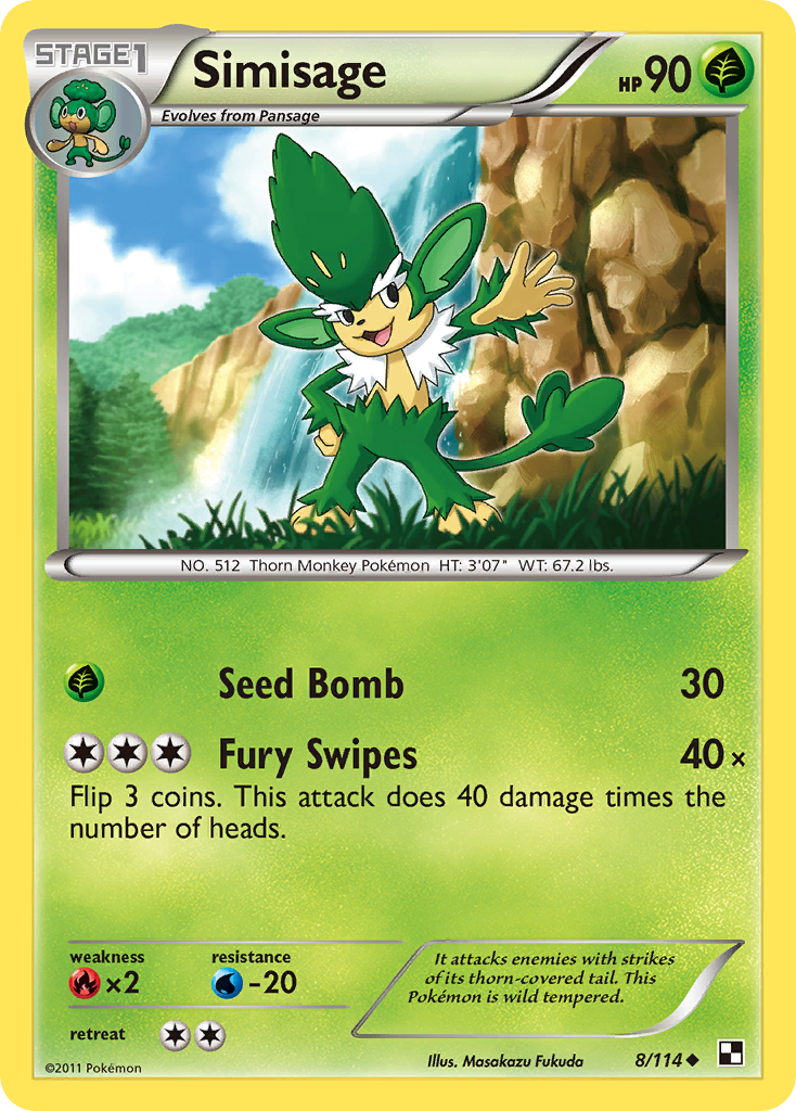 Simisage (8/114) [Black & White: Base Set] | North Game Den