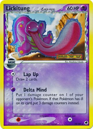 Lickitung (19/101) (Delta Species) (Stamped) [EX: Dragon Frontiers] | North Game Den