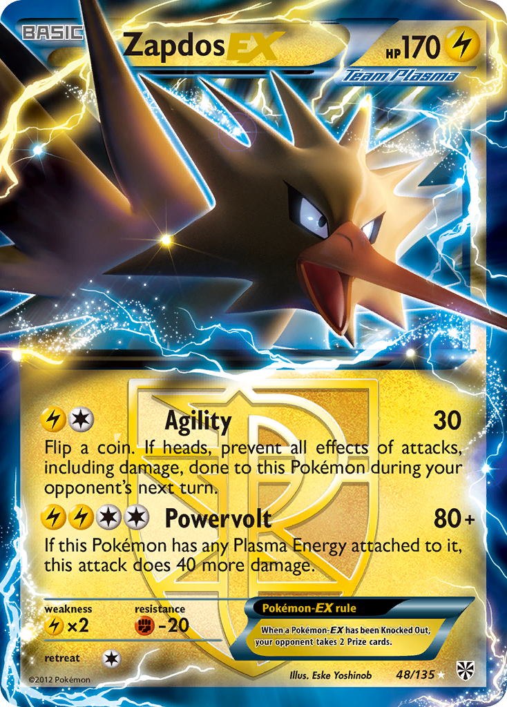 Zapdos EX (48/135) [Black & White: Plasma Storm] | North Game Den