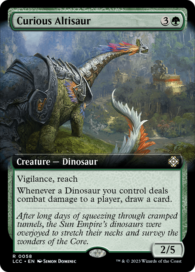 Curious Altisaur (Extended Art) [The Lost Caverns of Ixalan Commander] | North Game Den
