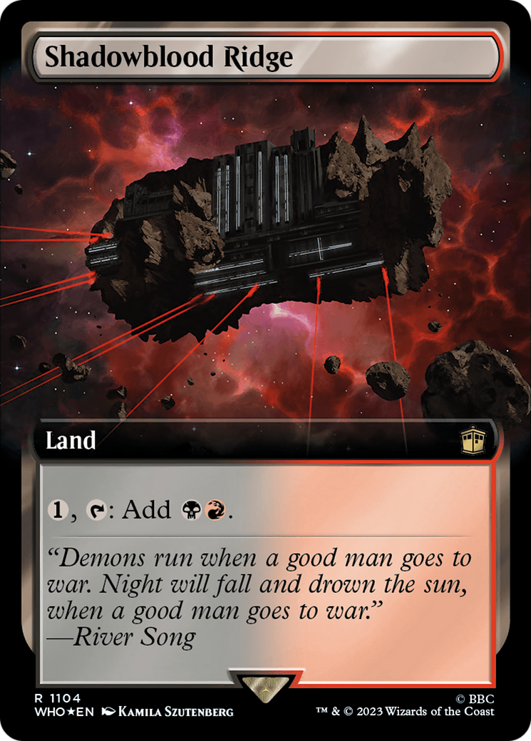 Shadowblood Ridge (Extended Art) (Surge Foil) [Doctor Who] | North Game Den