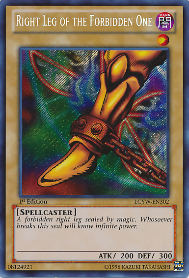 Right Leg of the Forbidden One [LCYW-EN302] Secret Rare | North Game Den