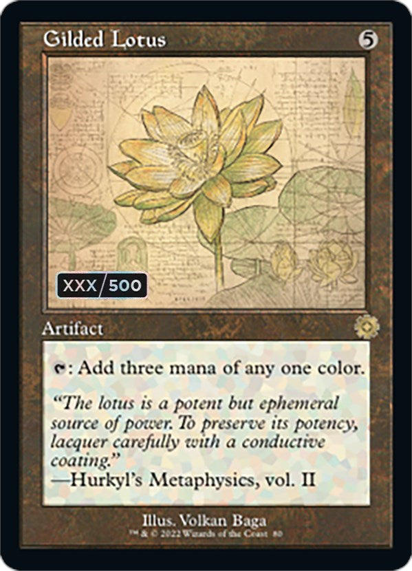 Gilded Lotus (Retro Schematic) (Serial Numbered) [The Brothers' War Retro Artifacts] | North Game Den