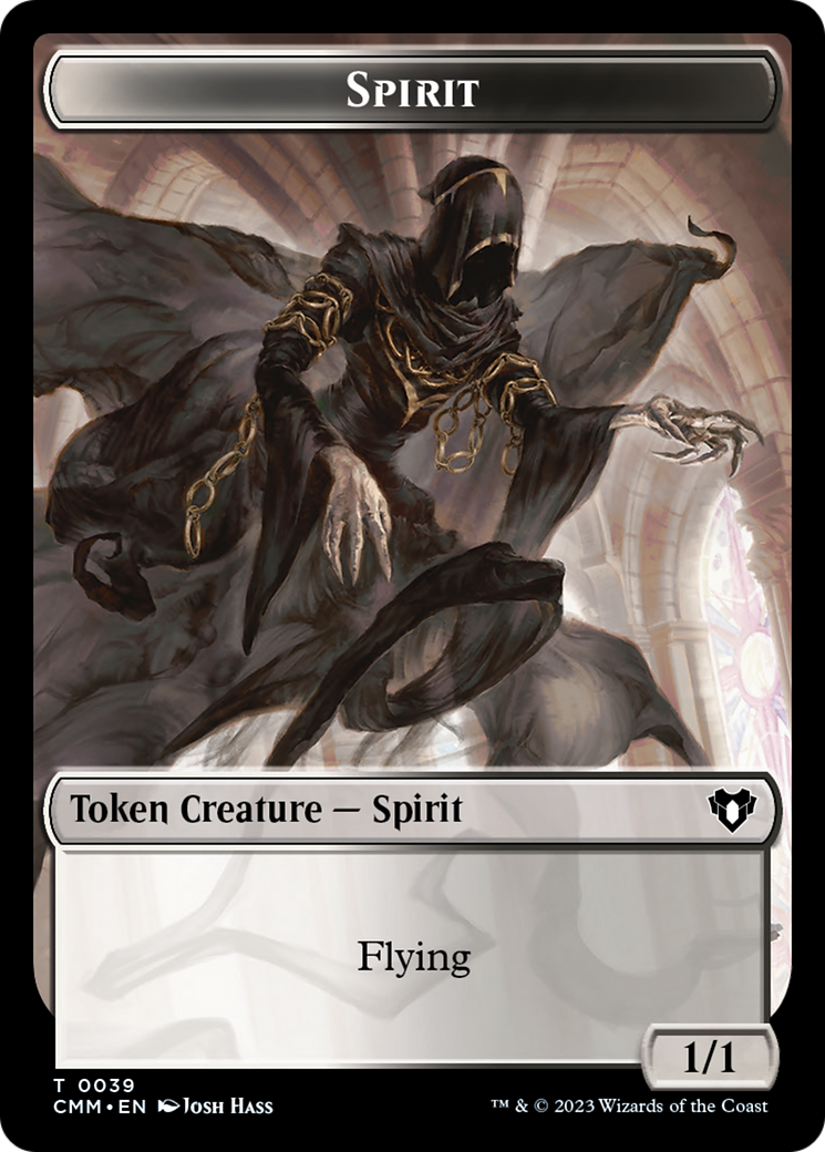 Spirit Token (39) [Commander Masters Tokens] | North Game Den