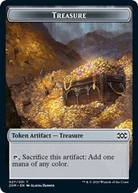 Treasure // Wurm (029) Double-sided Token [Double Masters Tokens] | North Game Den