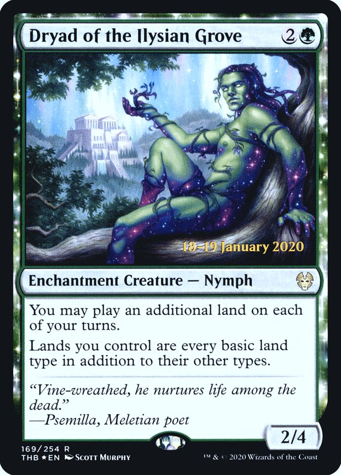 Dryad of the Ilysian Grove [Theros Beyond Death Prerelease Promos] | North Game Den