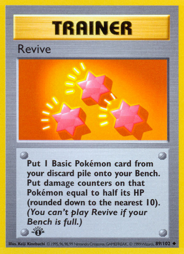 Revive (89/102) (Shadowless) [Base Set 1st Edition] | North Game Den