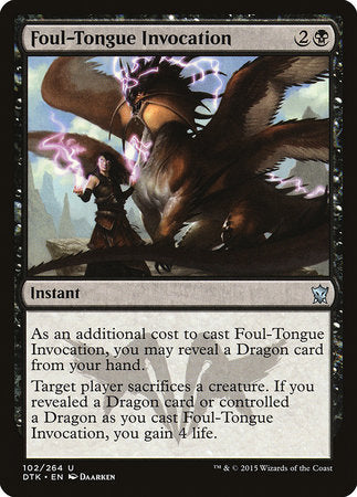 Foul-Tongue Invocation [Dragons of Tarkir] | North Game Den