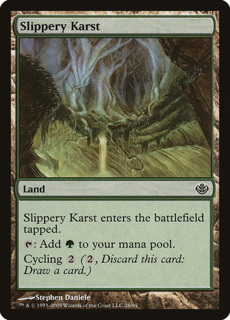 Slippery Karst [Duel Decks: Garruk vs. Liliana] | North Game Den