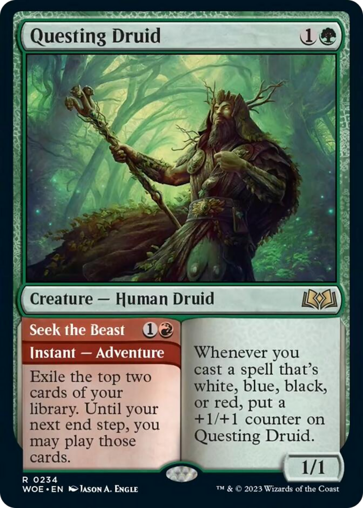 Questing Druid // Seek the Beast [Wilds of Eldraine] | North Game Den