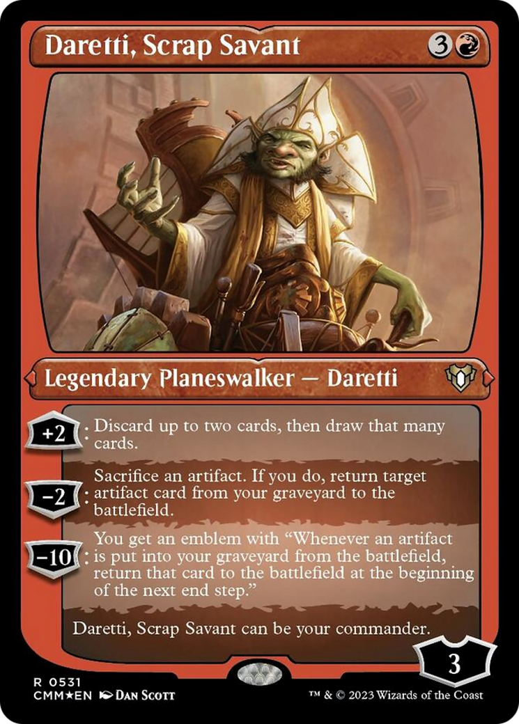 Daretti, Scrap Savant (Foil Etched) [Commander Masters] | North Game Den