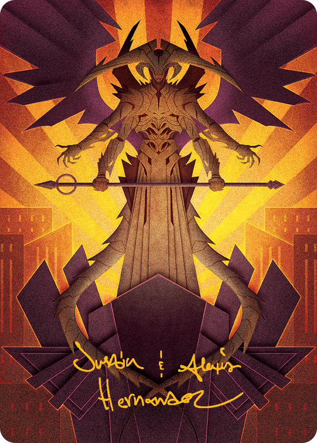 Atraxa, Praetors' Voice Art Card (Gold-Stamped Signature) [March of the Machine Art Series] | North Game Den