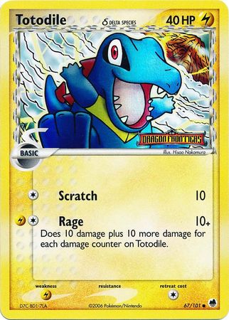 Totodile (67/101) (Delta Species) (Stamped) [EX: Dragon Frontiers] | North Game Den