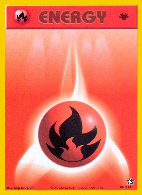 Fire Energy (107/111) [Neo Genesis 1st Edition] | North Game Den