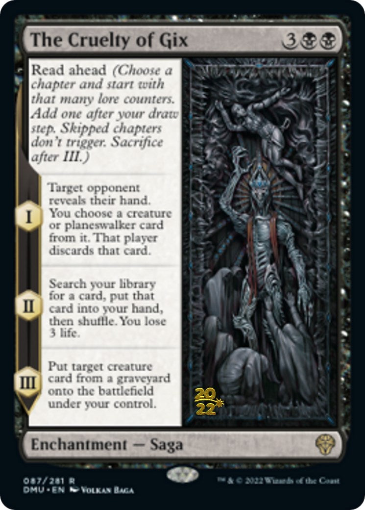 The Cruelty of Gix [Dominaria United Prerelease Promos] | North Game Den