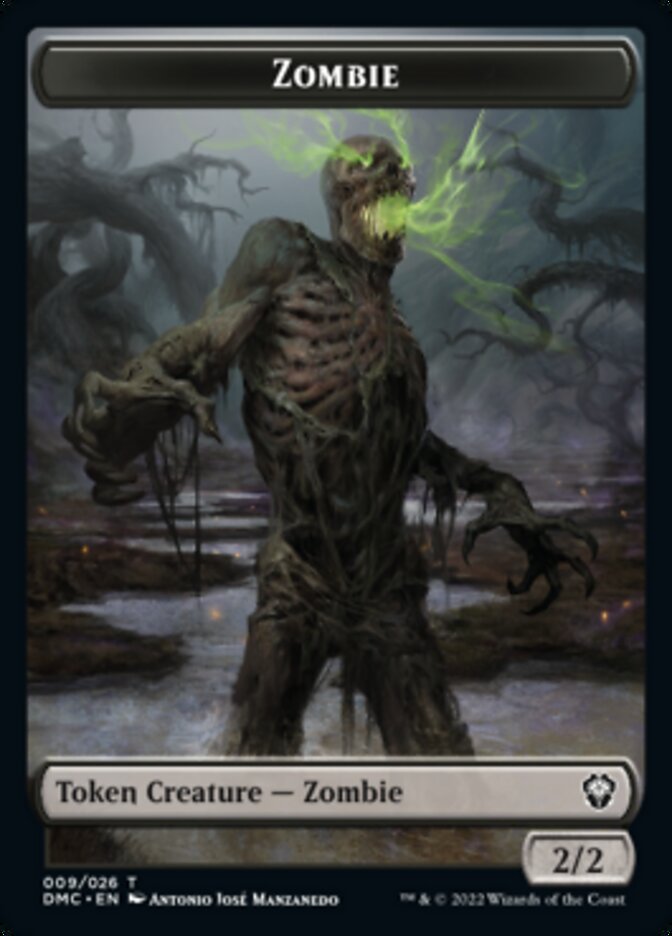 Saproling // Zombie Double-sided Token [Dominaria United Tokens] | North Game Den