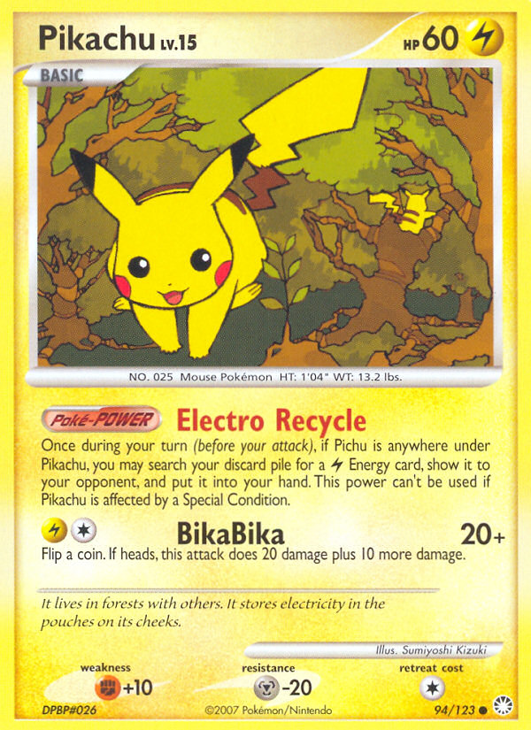 Pikachu (94/123) [Diamond & Pearl: Mysterious Treasures] | North Game Den