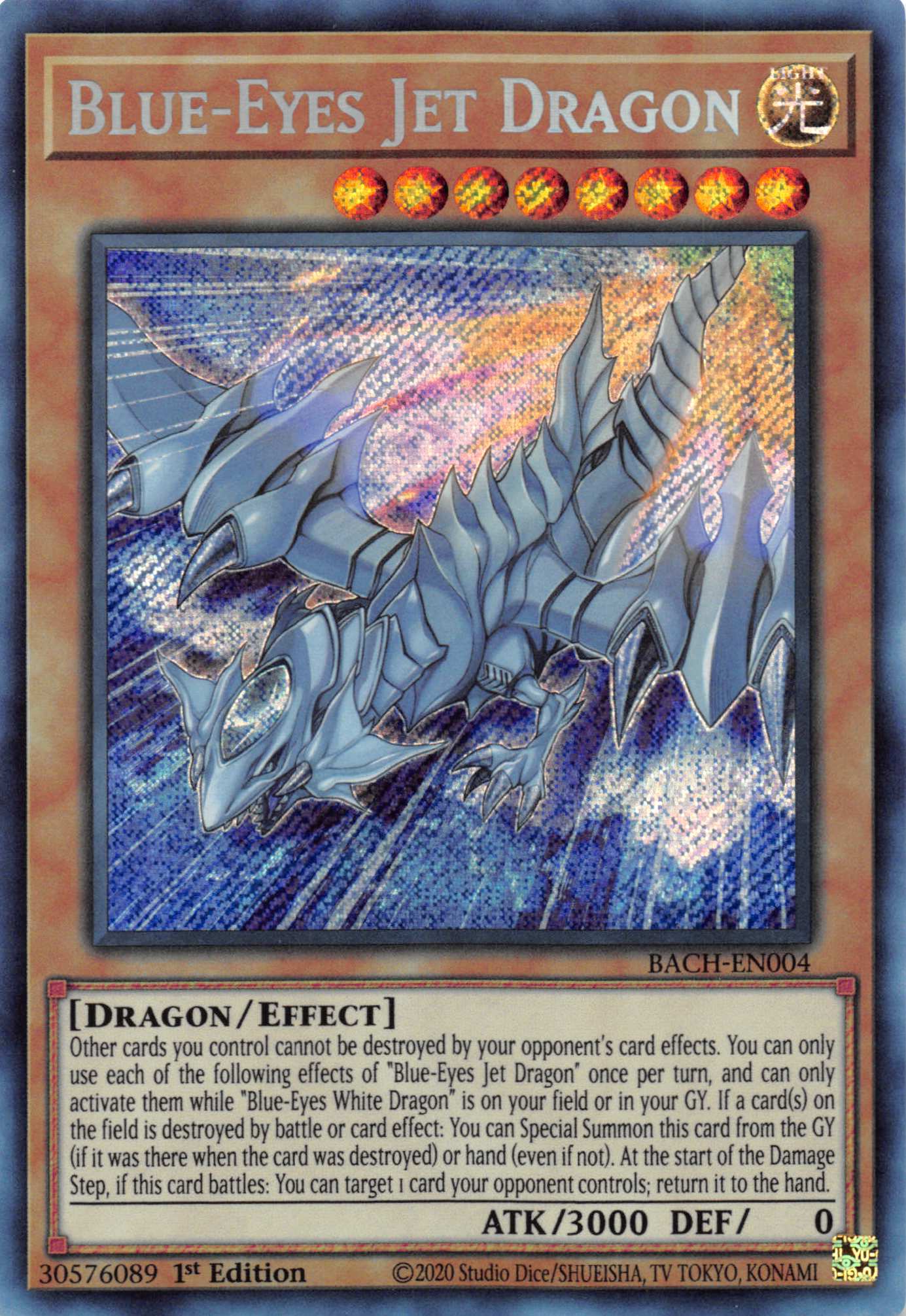 Blue-Eyes Jet Dragon [BACH-EN004] Secret Rare | North Game Den