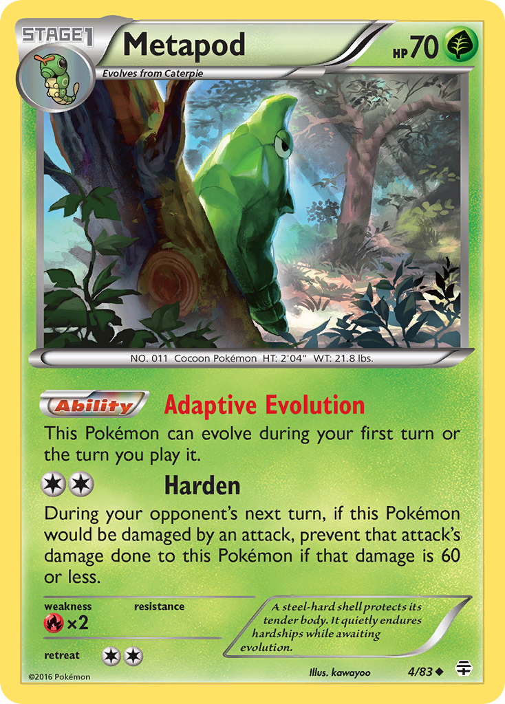 Metapod (4/83) [XY: Generations] | North Game Den