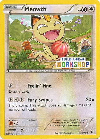 Meowth (67/108) (Build A Bear Workshop Exclusive) [XY: Roaring Skies] | North Game Den