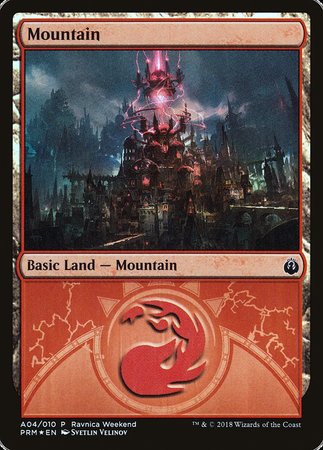 Mountain - Izzet (A04) [GRN Ravnica Weekend] | North Game Den