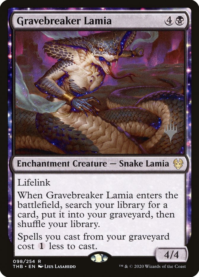 Gravebreaker Lamia (Promo Pack) [Theros Beyond Death Promos] | North Game Den