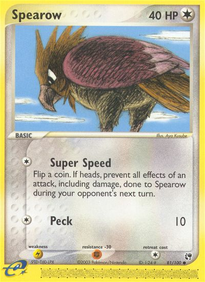 Spearow (81/100) [EX: Sandstorm] | North Game Den