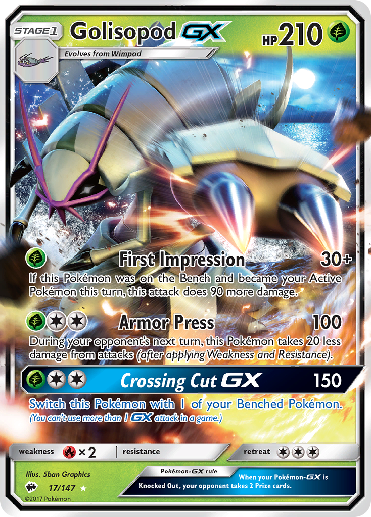 Golisopod GX (17/147) [Sun & Moon: Burning Shadows] | North Game Den