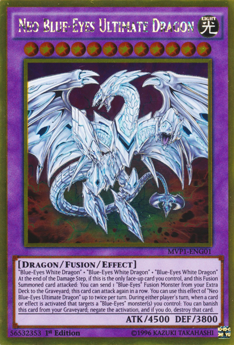 Neo Blue-Eyes Ultimate Dragon [MVP1-ENG01] Gold Rare | North Game Den