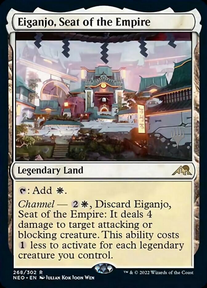 Eiganjo, Seat of the Empire (Promo Pack) [Kamigawa: Neon Dynasty Promos] | North Game Den