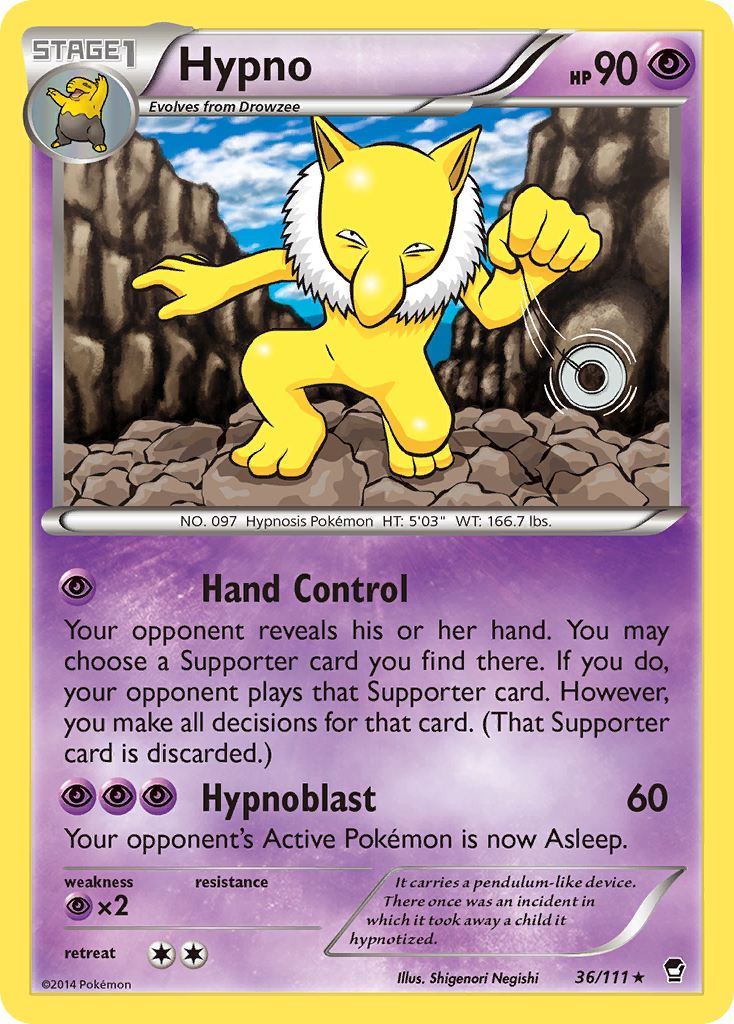 Hypno (36/111) [XY: Furious Fists] | North Game Den