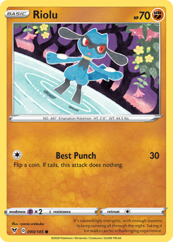 Riolu (090/185) [Sword & Shield: Vivid Voltage] | North Game Den