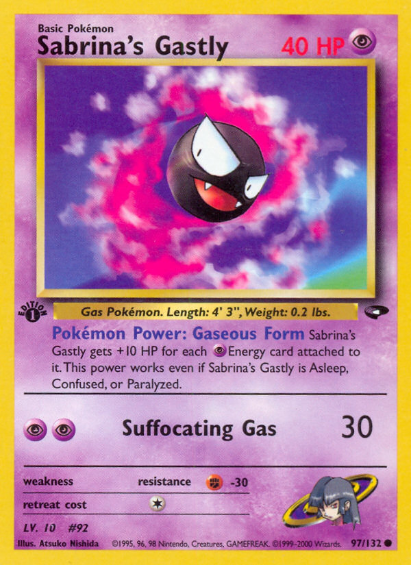 Sabrina's Gastly (97/132) [Gym Challenge 1st Edition] | North Game Den