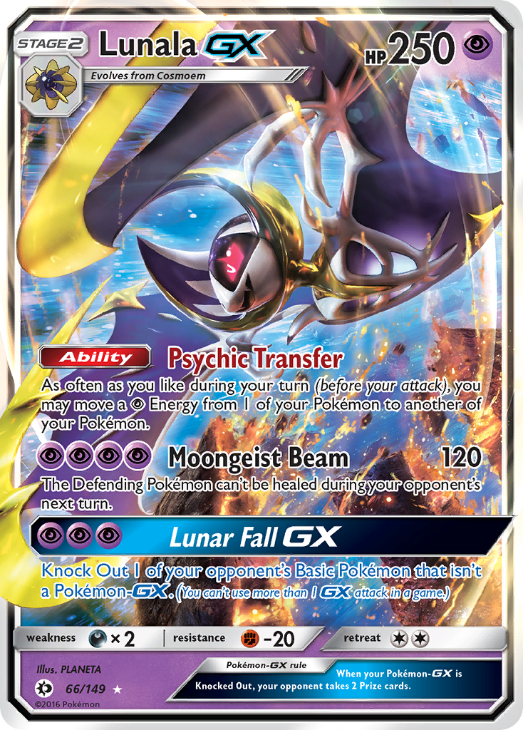 Lunala GX (66/149) [Sun & Moon: Base Set] | North Game Den