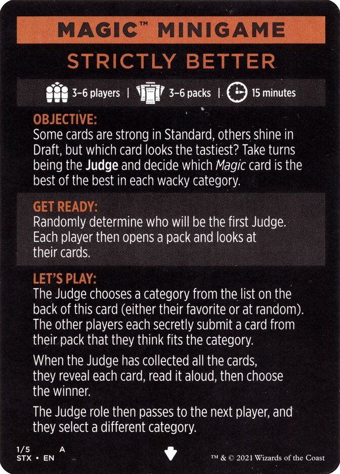 Strictly Better (Magic Minigame) [Strixhaven: School of Mages Minigame] | North Game Den