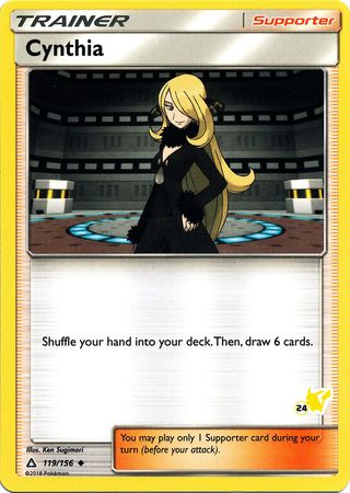 Cynthia (119/156) (Pikachu Stamp #24) [Battle Academy 2020] | North Game Den