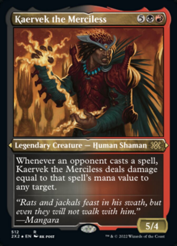 Kaervek the Merciless (Foil Etched) [Double Masters 2022] | North Game Den