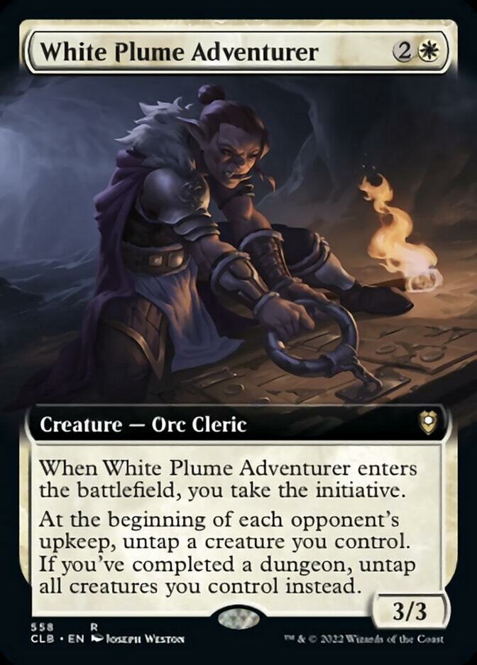 White Plume Adventurer (Extended Art) [Commander Legends: Battle for Baldur's Gate] | North Game Den