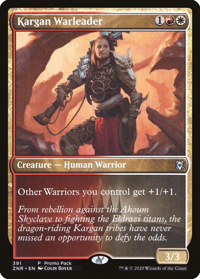 Kargan Warleader (Promo Pack) [Zendikar Rising Promos] | North Game Den