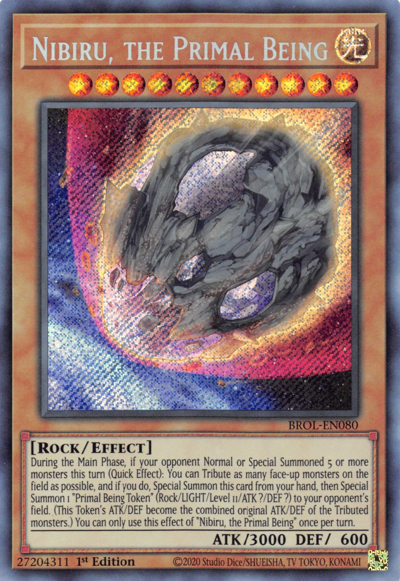 Nibiru, the Primal Being [BROL-EN080] Secret Rare | North Game Den